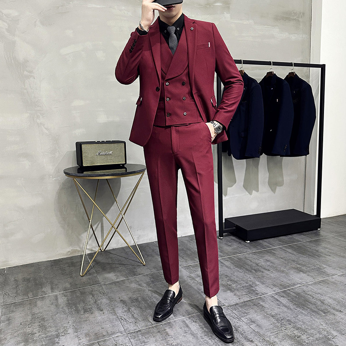 RoyalElite™ Men's Three-Piece Suit – Business & Event Perfection - enhanced image 2