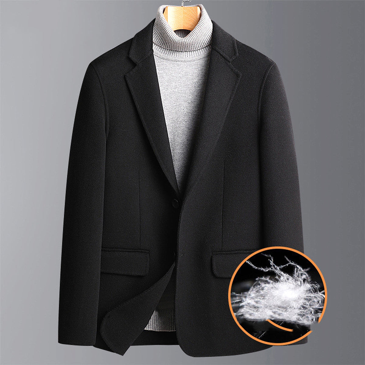 RoyalForm™ Men's Wool Coat – Luxury & Warmth for Winter - enhanced image 2