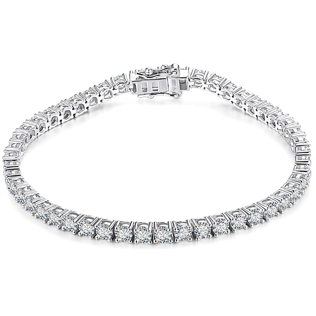 S925 Silver Mosan Diamond Bracelet Female - enhanced image 2