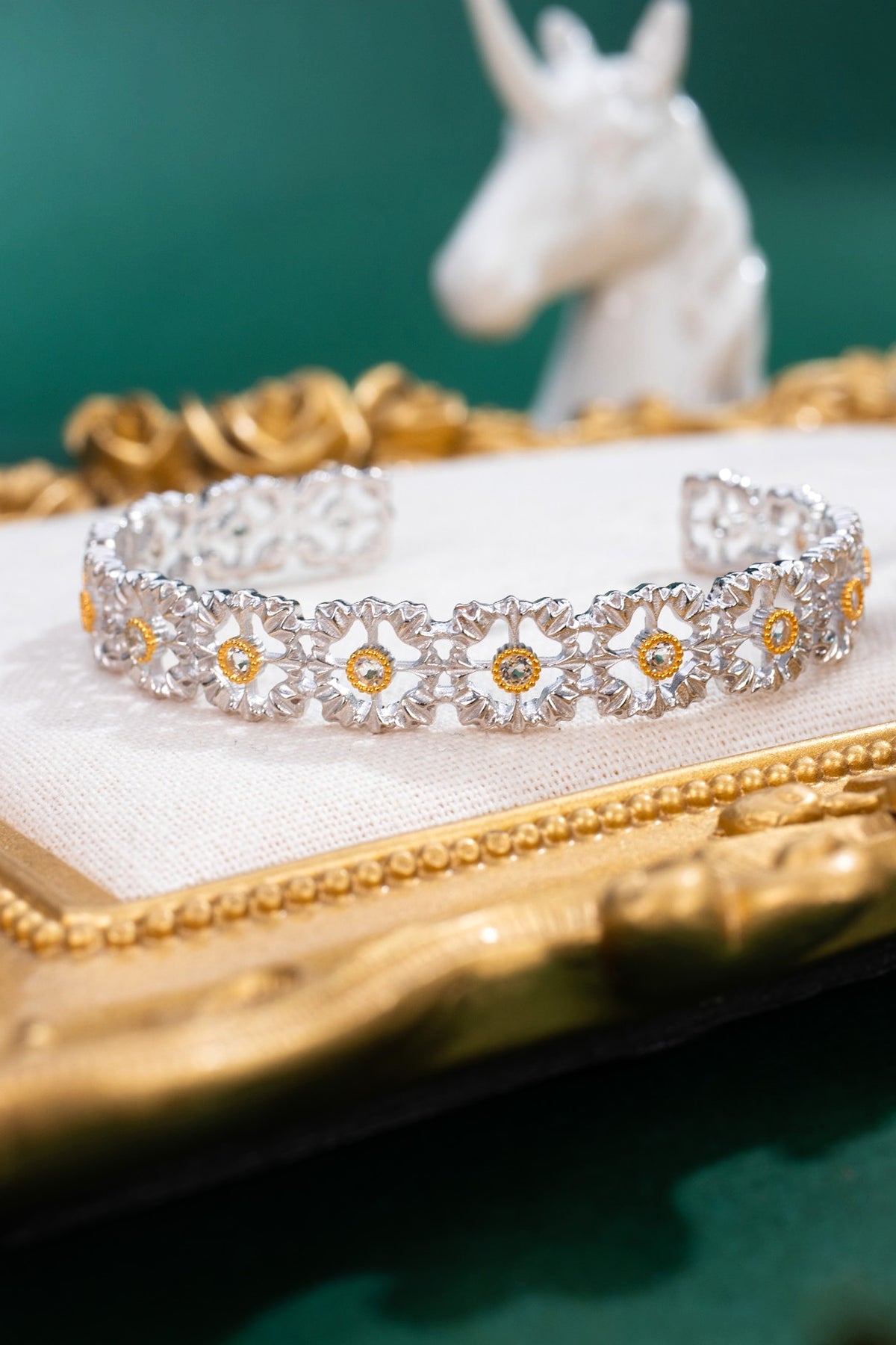 S925 Silver Natural Topaz Bracelet - enhanced image 2