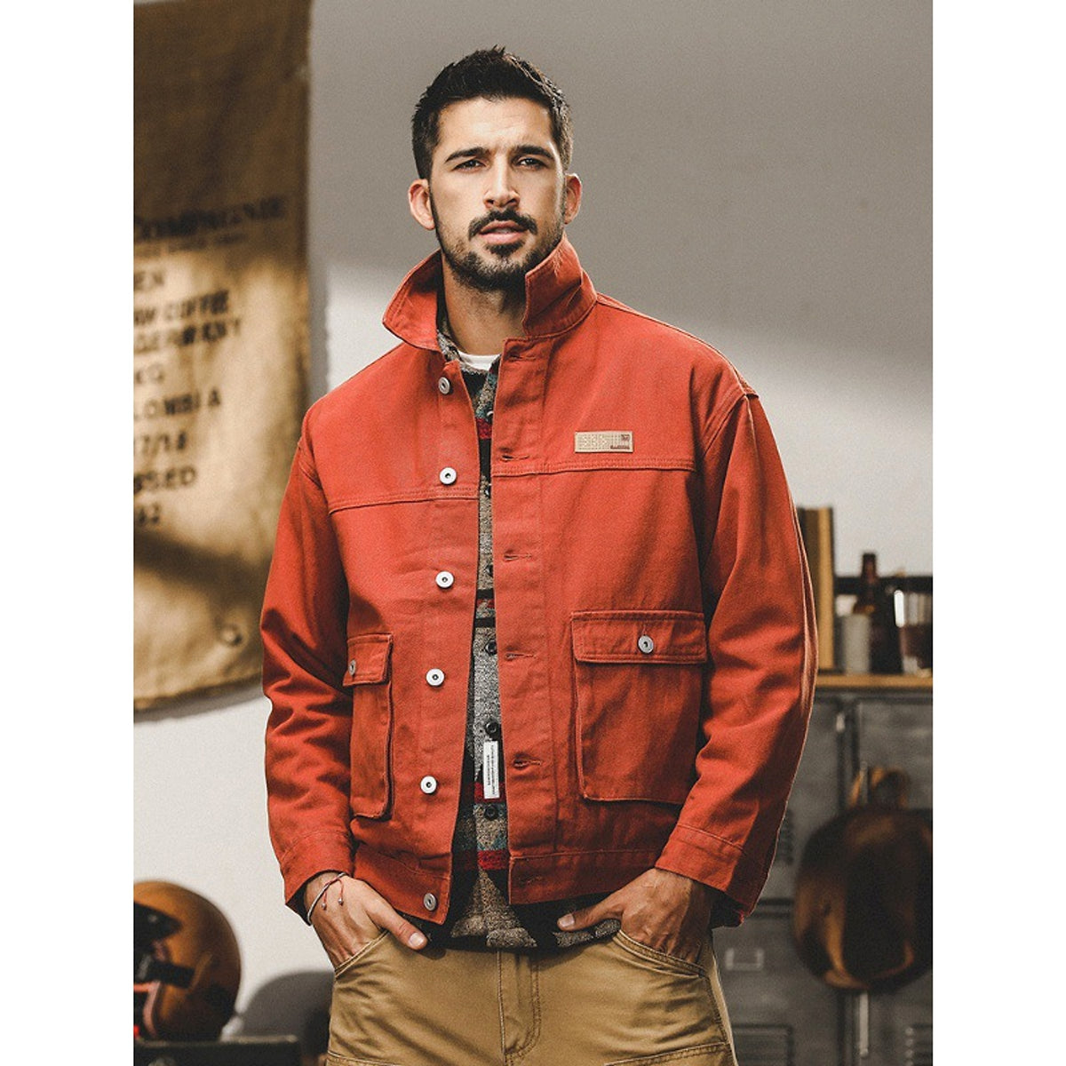 Safari Jacket Vintage Jacket Men - enhanced image 2