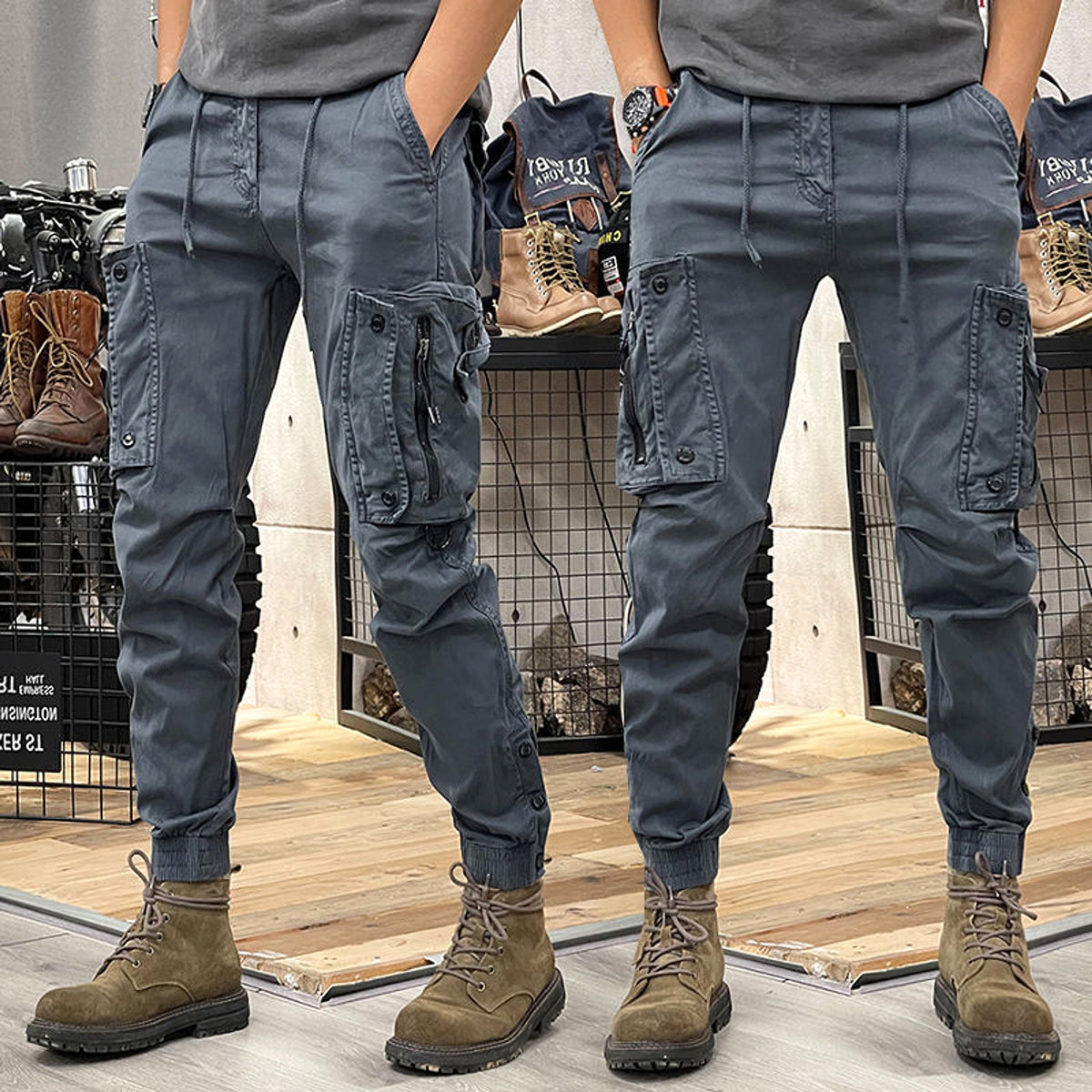 SAFARI Straight Functional Outdoor Tactics Casual Pants Jeans Men - enhanced image 2