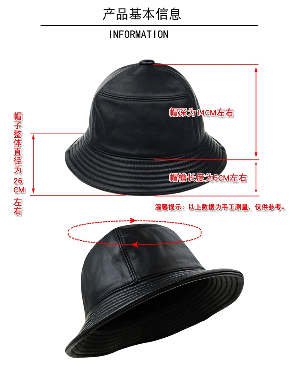 Sheepskin Warm Dome Bucket Hat - enhanced image 2