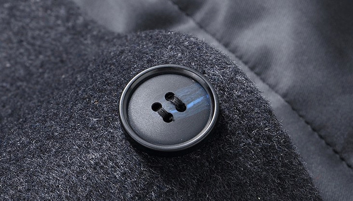 NordWool™ – Minimalist Stand Collar Wool Coat - enhanced image 2