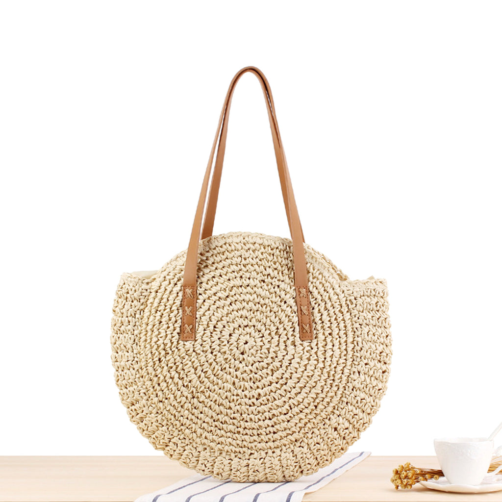 SolunaBag™ – Round Woven Straw Edition - enhanced image 2