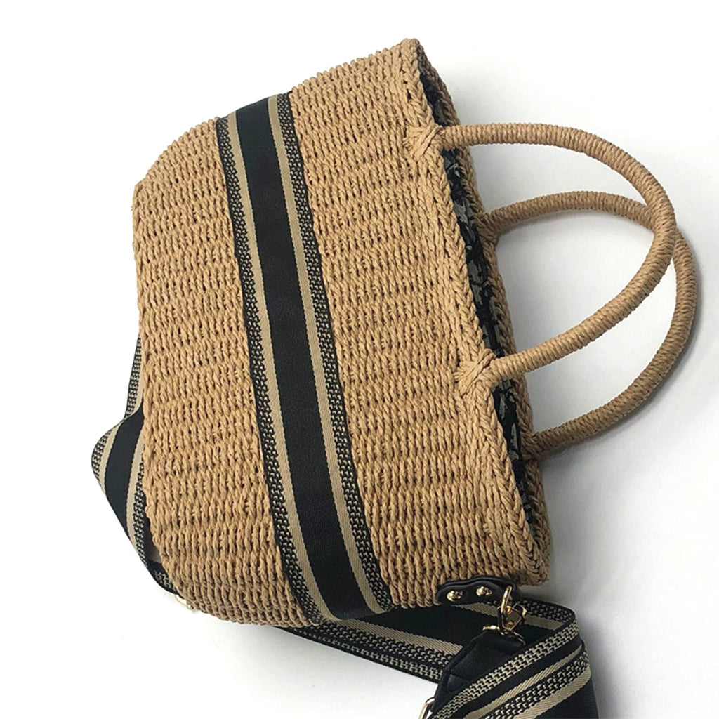 SolunaWeave™ – Coastal Barrel Straw Satchel - enhanced image 2