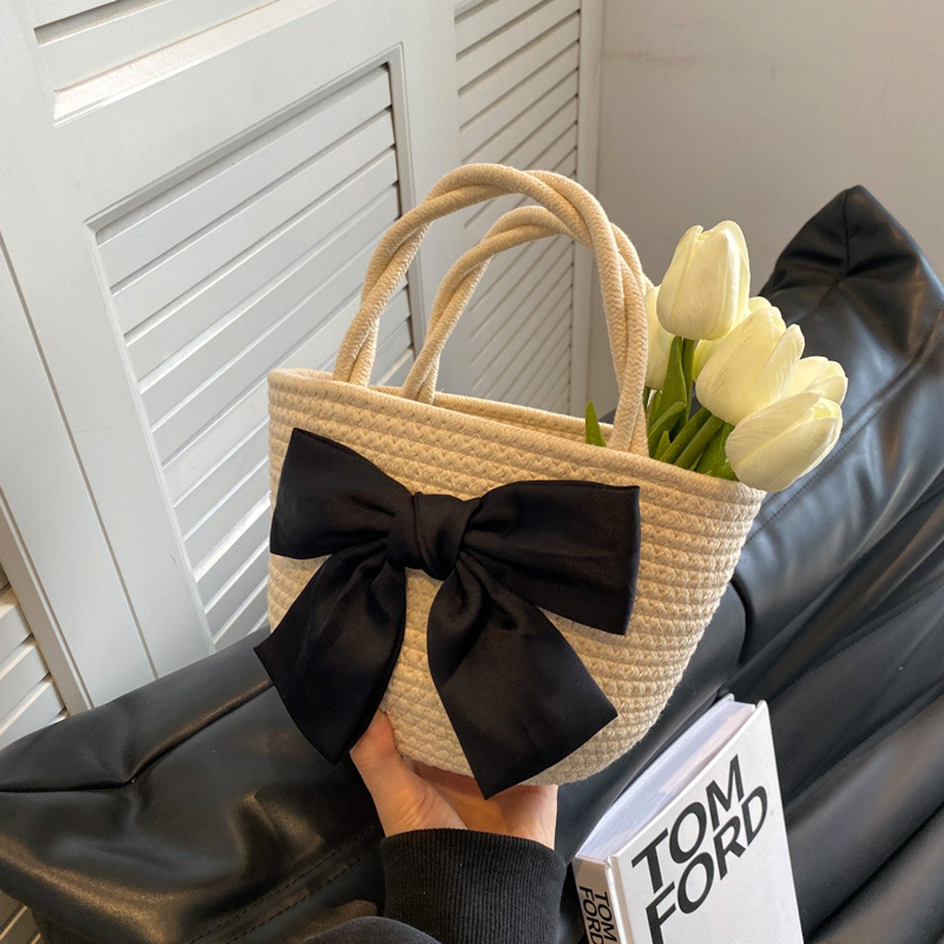 SolunaWeave™ – Petite Bow Beach Tote - enhanced image 2