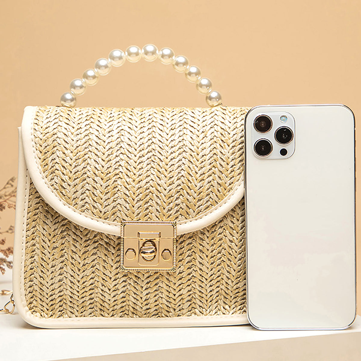 SolunaWeave™ – Petite Pearl Straw Bag - enhanced image 2