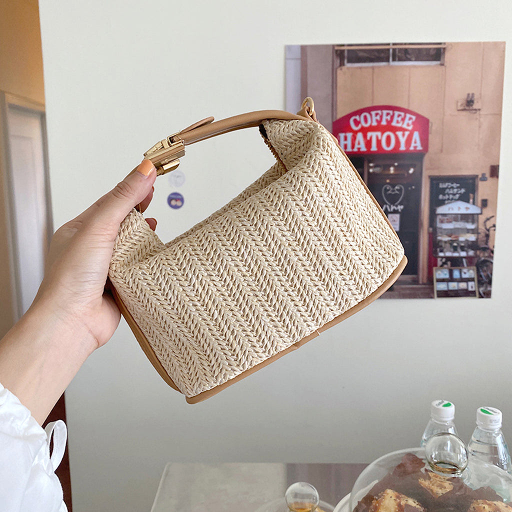 SolunaWeave™ – Urban Straw Zip Bag - enhanced image 2