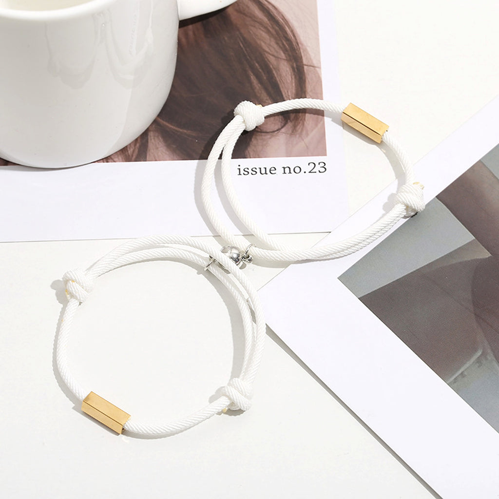 Magnetic Engraved Couple Bracelet – Stay Connected, Always! - enhanced image 2