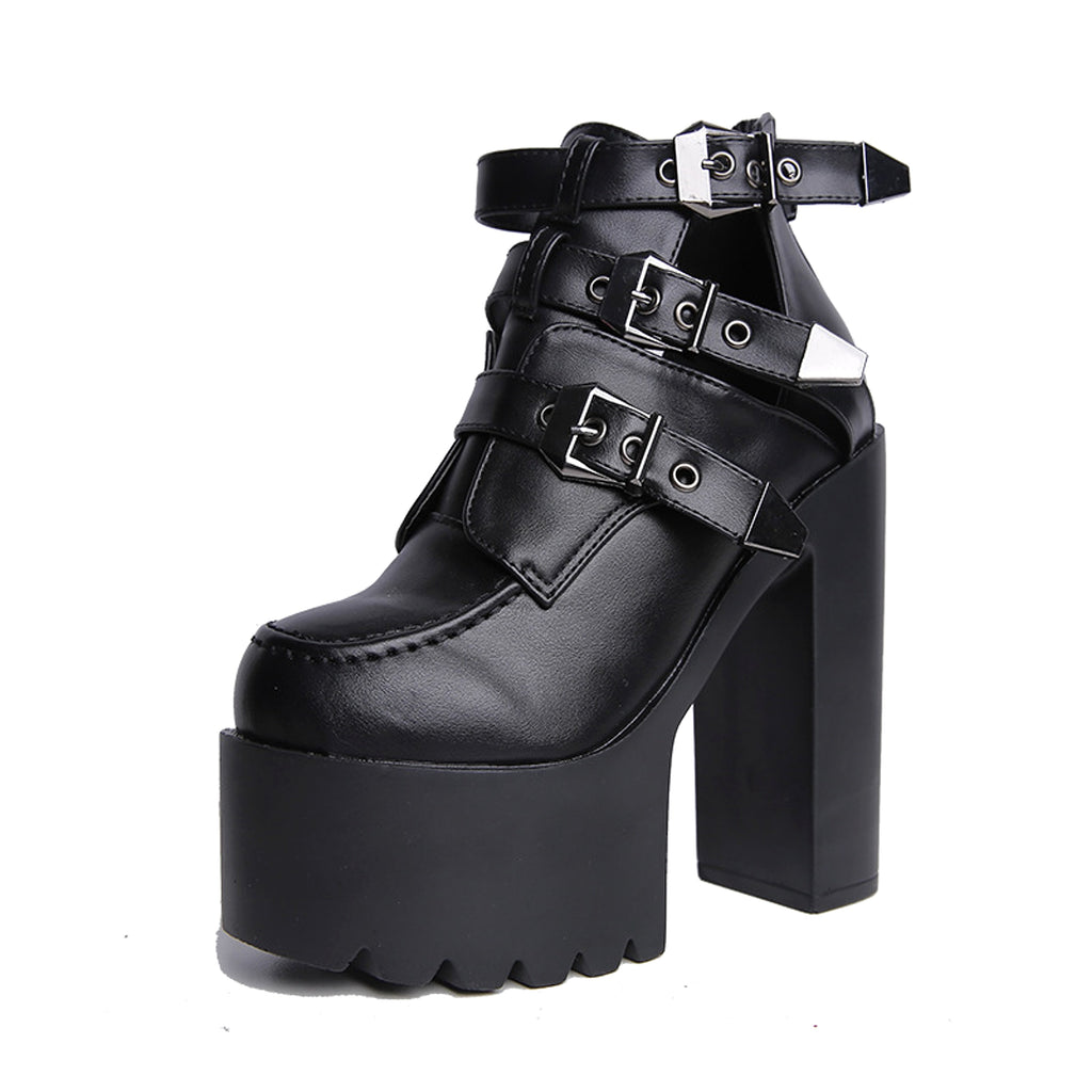 Spring Chunky Heel High Boots Shoe Women - enhanced image 2