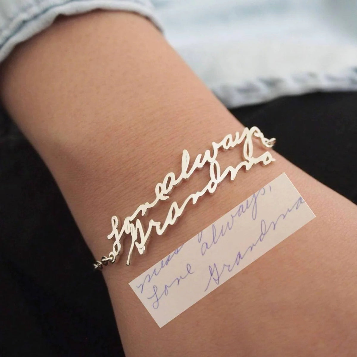 Stainless Steel Alphabet Name Bracelet – Personalized Jewelry - enhanced image 2