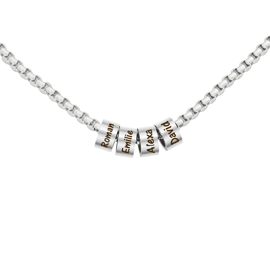 Minimalist Stainless Steel Beaded Necklace – Timeless & Elegant! - enhanced image 2