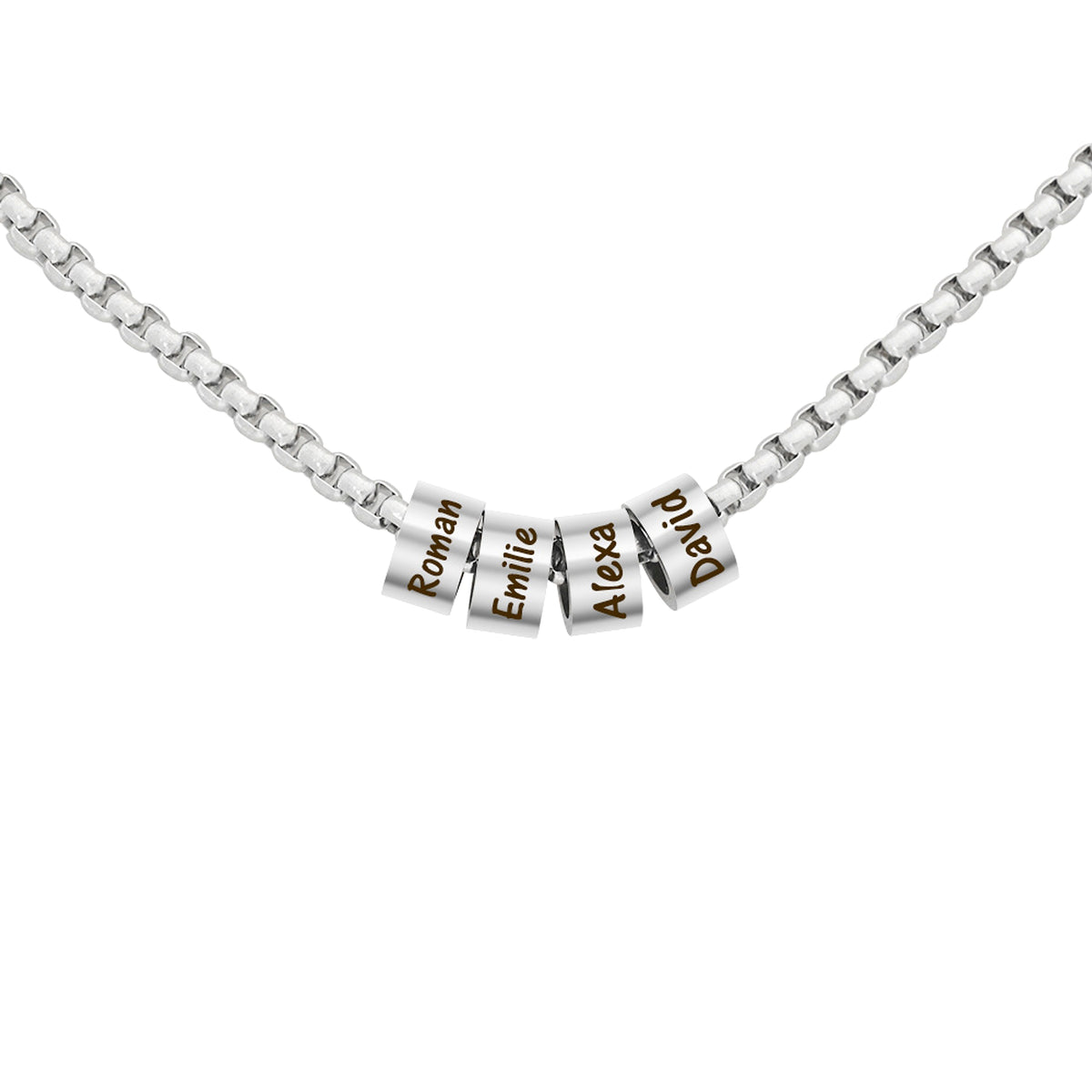 Minimalist Stainless Steel Beaded Necklace – Timeless & Elegant! - enhanced image 2