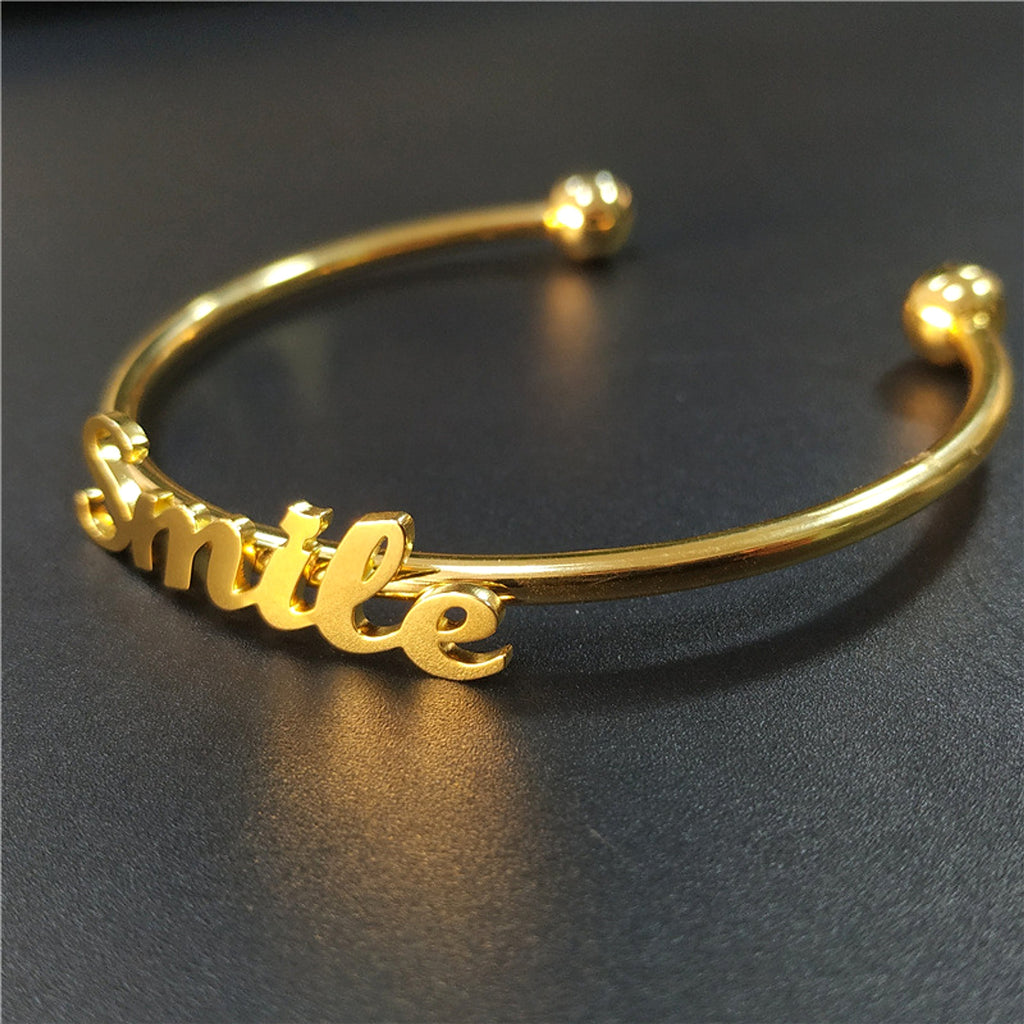 Personalized Stainless Steel Name Bracelet – Custom Letter Jewelry - enhanced image 2