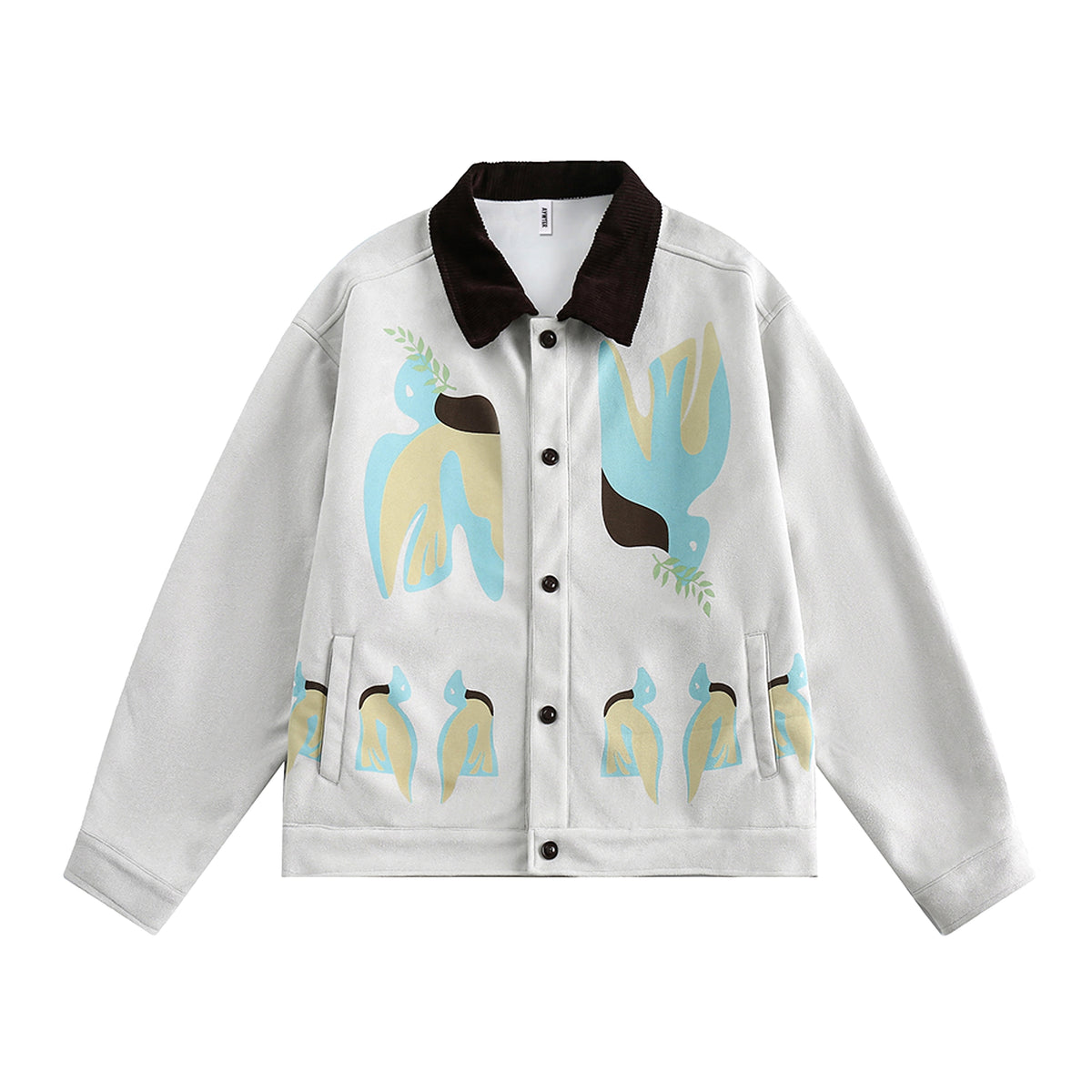 Stitching Contrast Color JacketWomen - enhanced image 2
