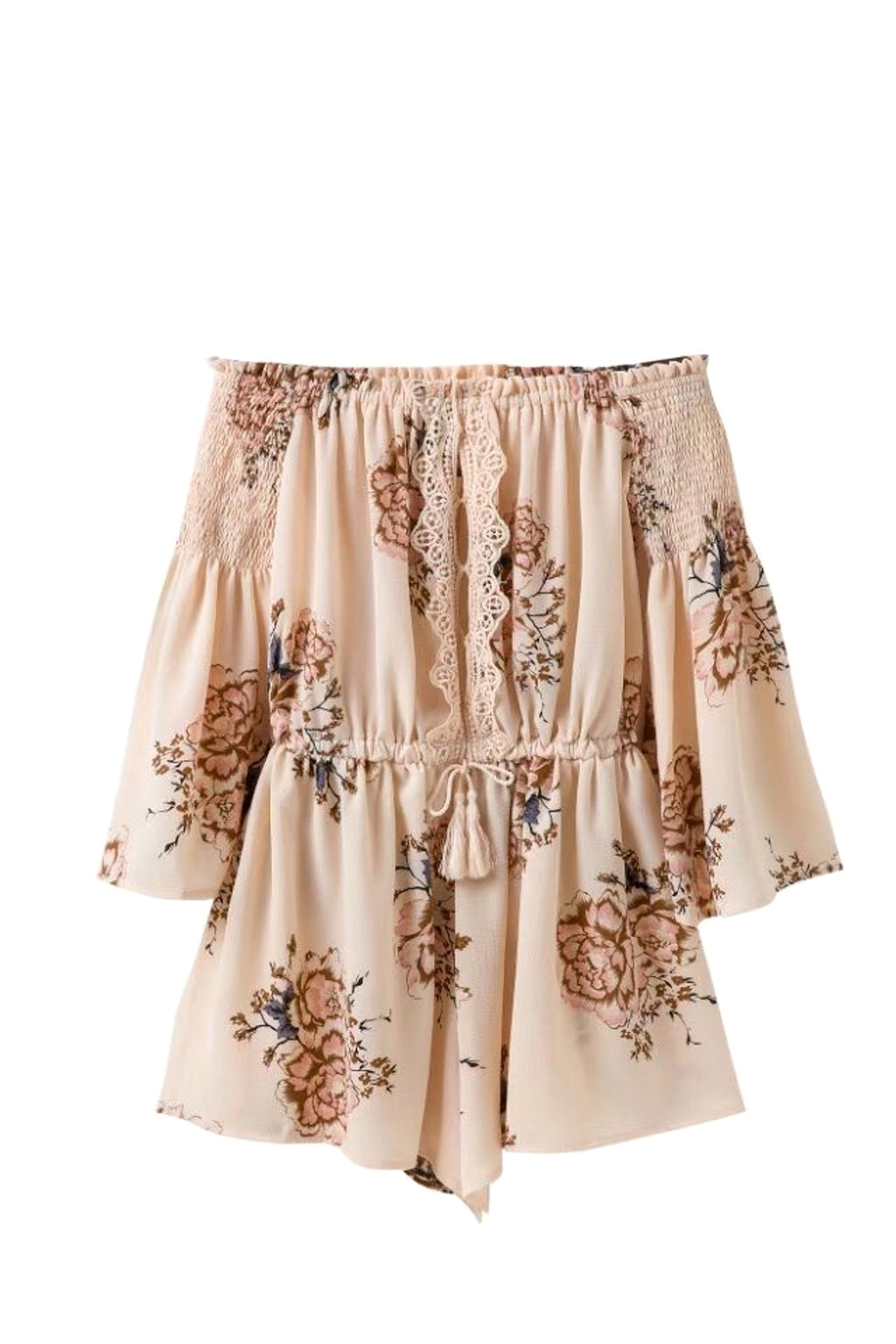 Strapless off-the-shoulder jumpsuit - enhanced image 2