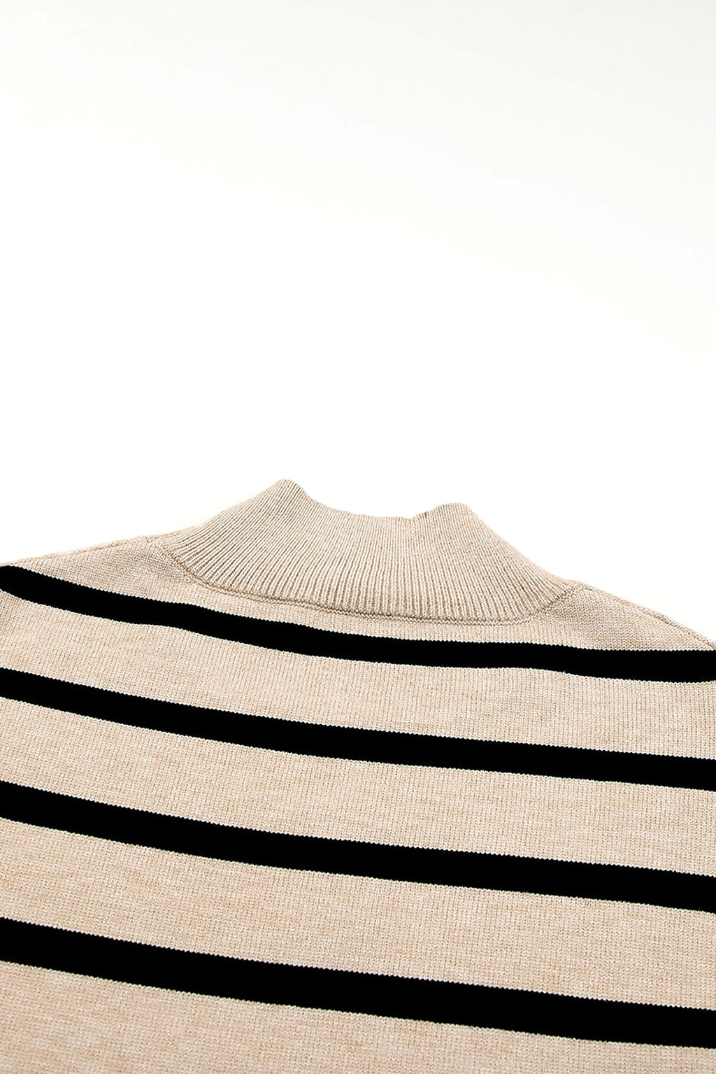 Striped Turtleneck Sweater Women's Cuffs - enhanced image 2