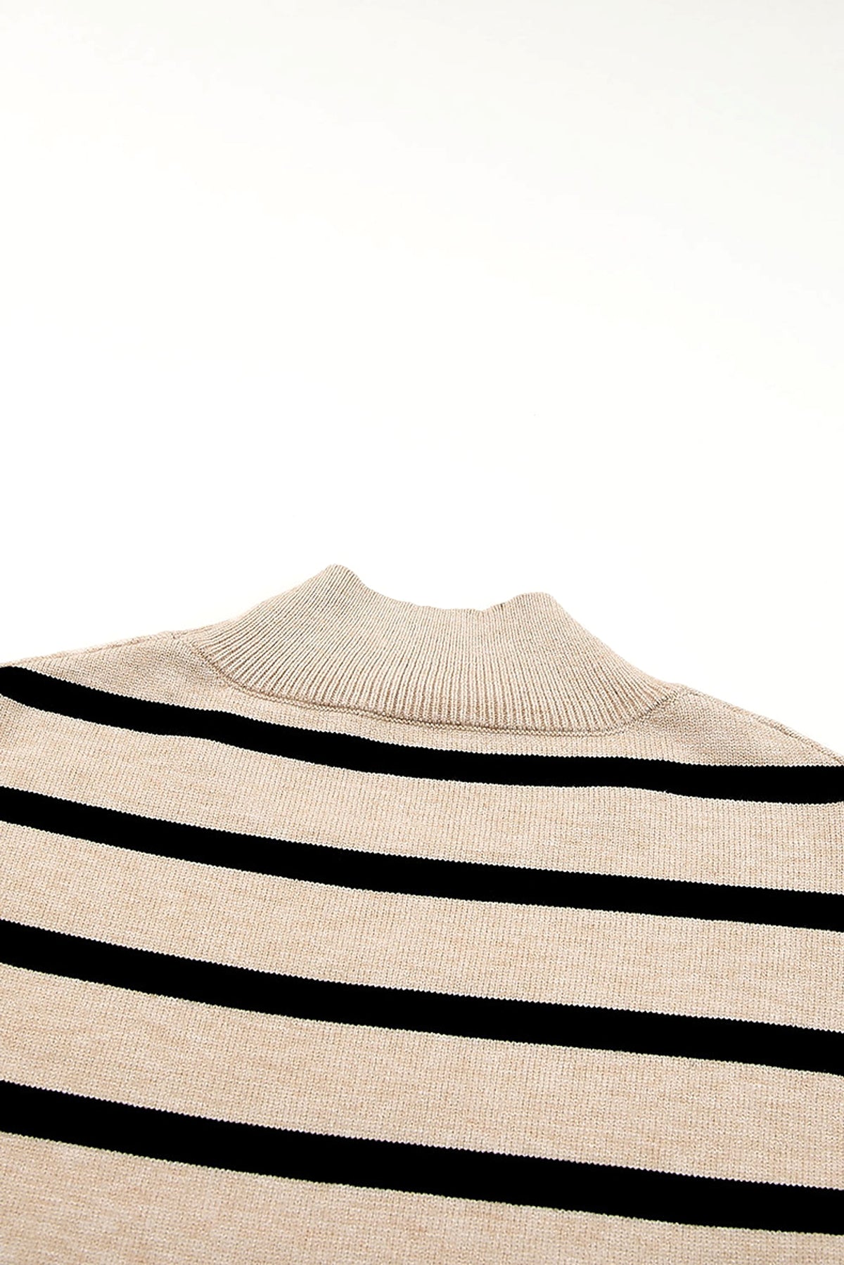 Striped Turtleneck Sweater Women's Cuffs - enhanced image 2