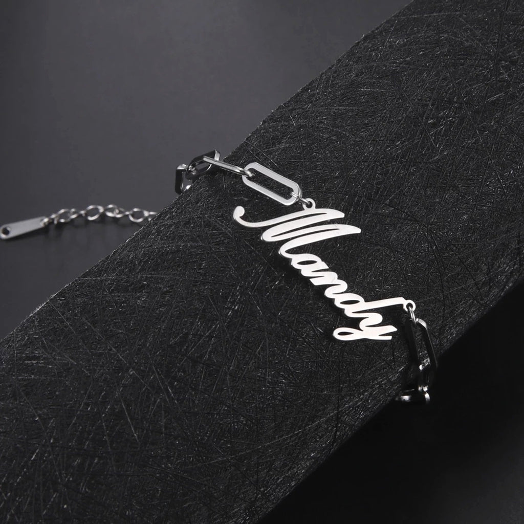 Stylish Stainless Steel Square Chain Bracelet – Modern & Minimalist Design - enhanced image 2