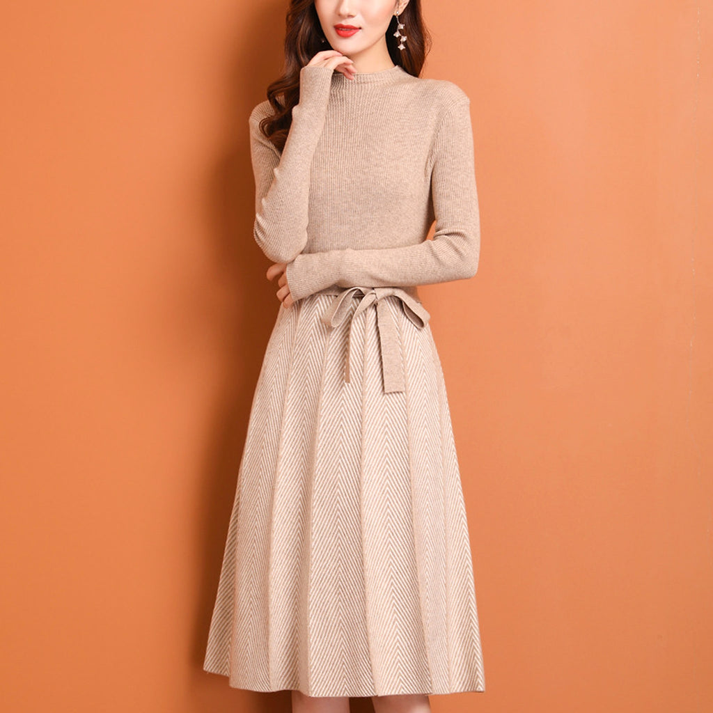 Sweater Skirt Inner Wear Base Temperament Long Women's Clothing Dress - enhanced image 2