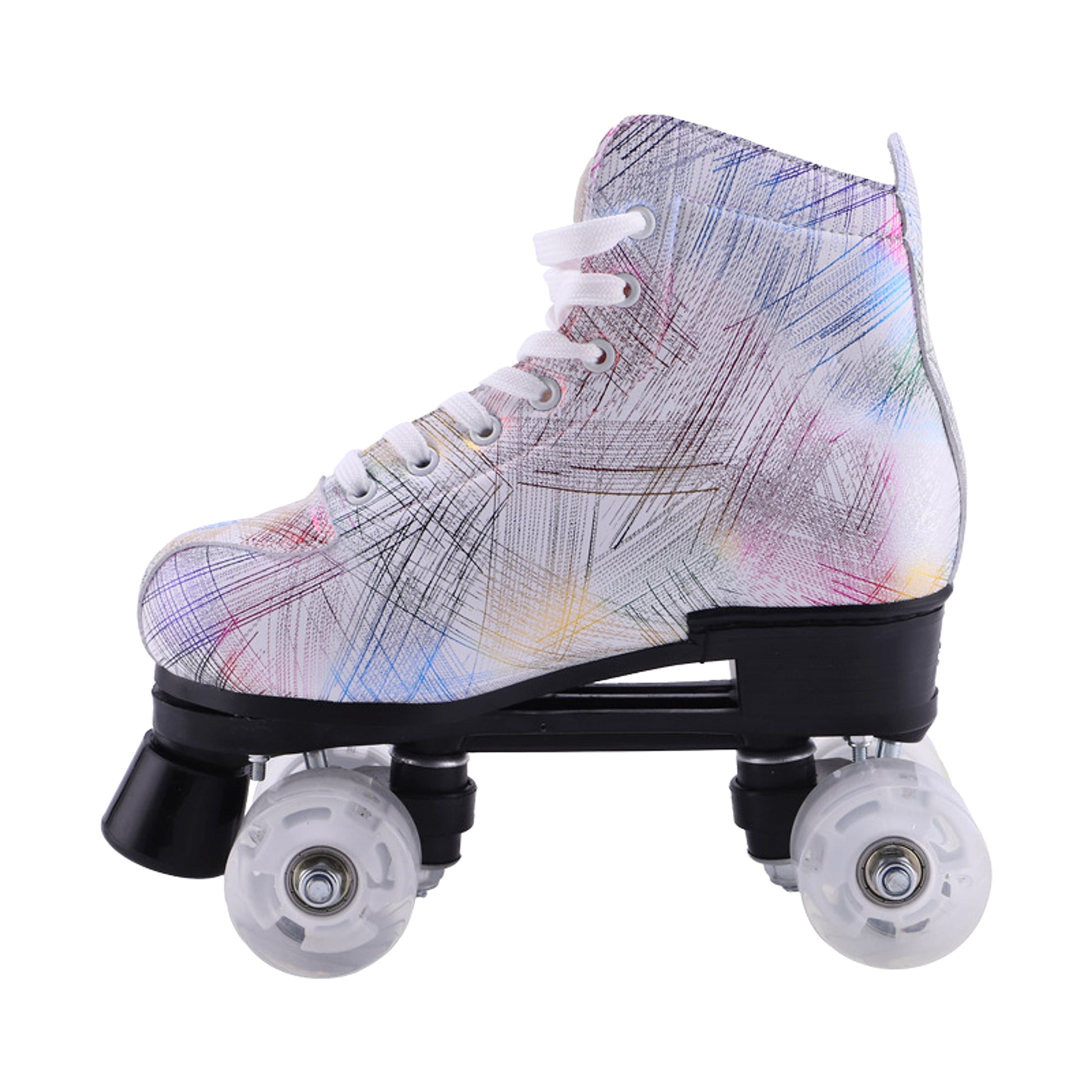 Symphony Feather Double Row Skates Adult Roller Skates Four Roller Skating Flash Skates - enhanced image 2