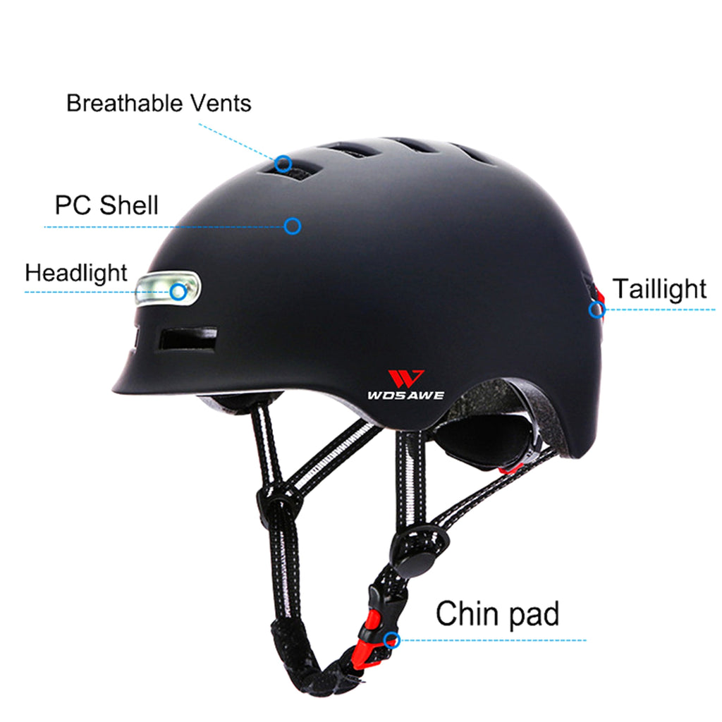 Taillight helmet Bicycle cycling helmet - enhanced image 2