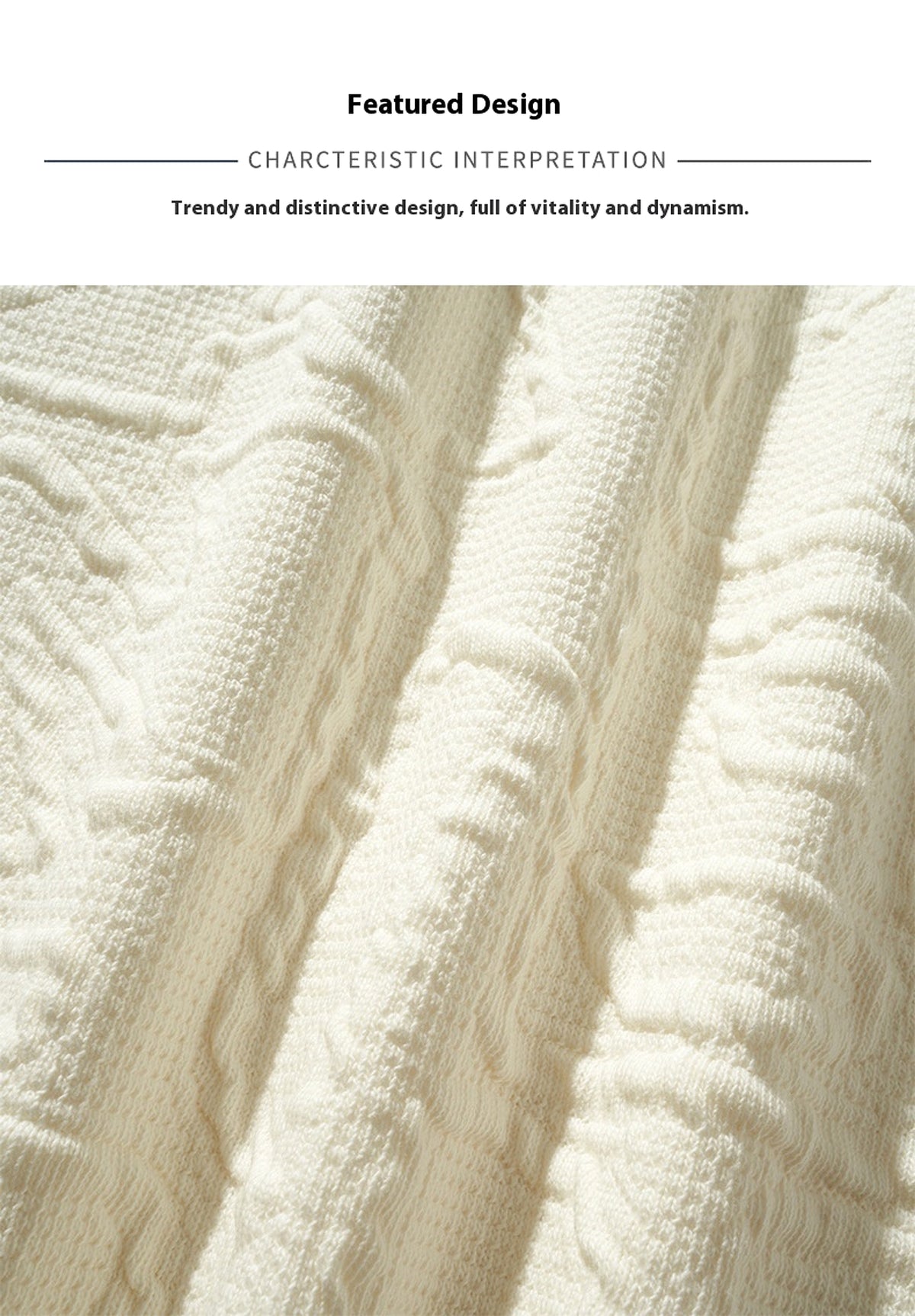 Texture Jacquard Heavy Round Neck Sweater Men's Autumn New - enhanced image 2