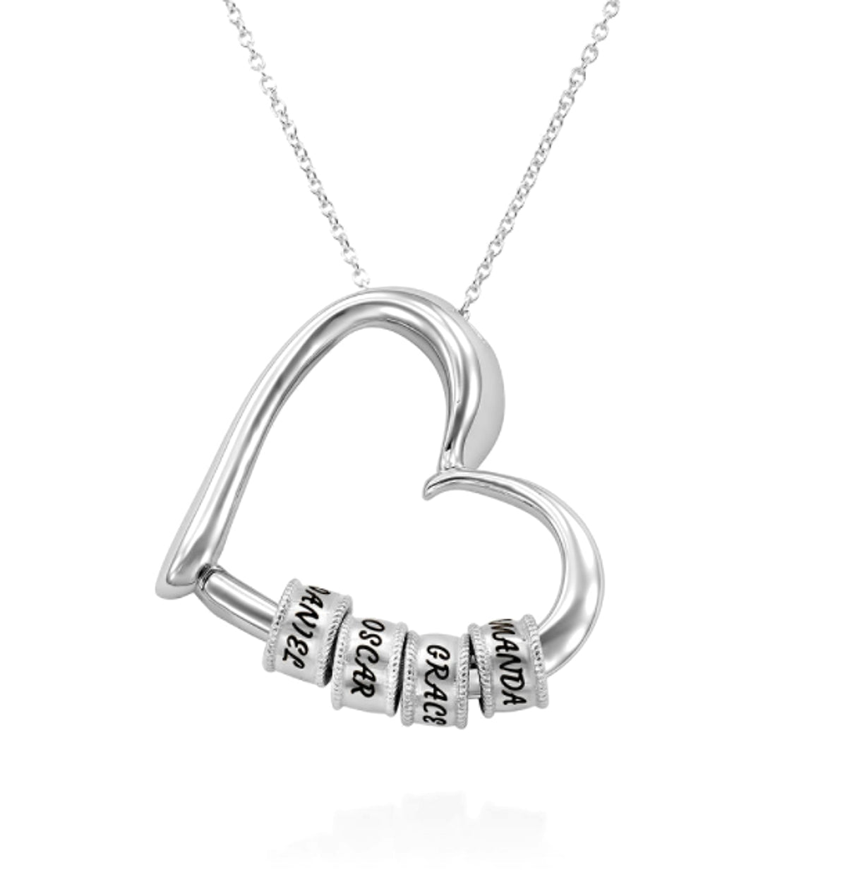 Thanksgiving Heart Love Beaded Pendant Necklace – Elegant & Meaningful Jewelry - enhanced image 2