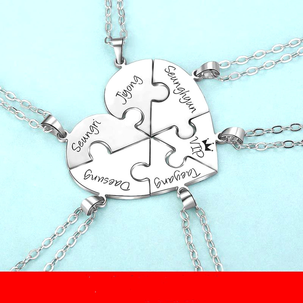 Personalized Family Pendant – Heart Necklace for Siblings & Loved Ones - enhanced image 2