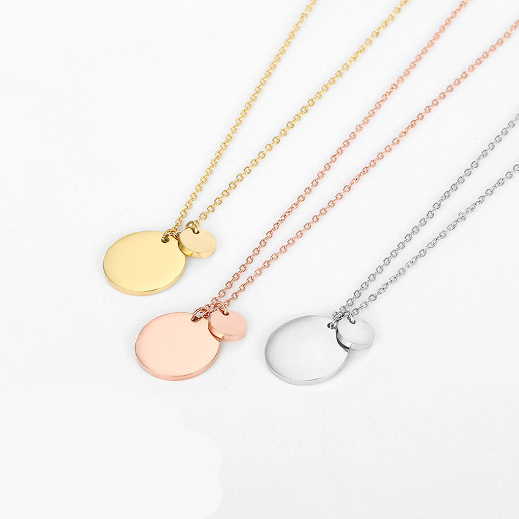 Minimalist Titanium Steel Necklace – Rose Gold Clavicle Chain - enhanced image 2