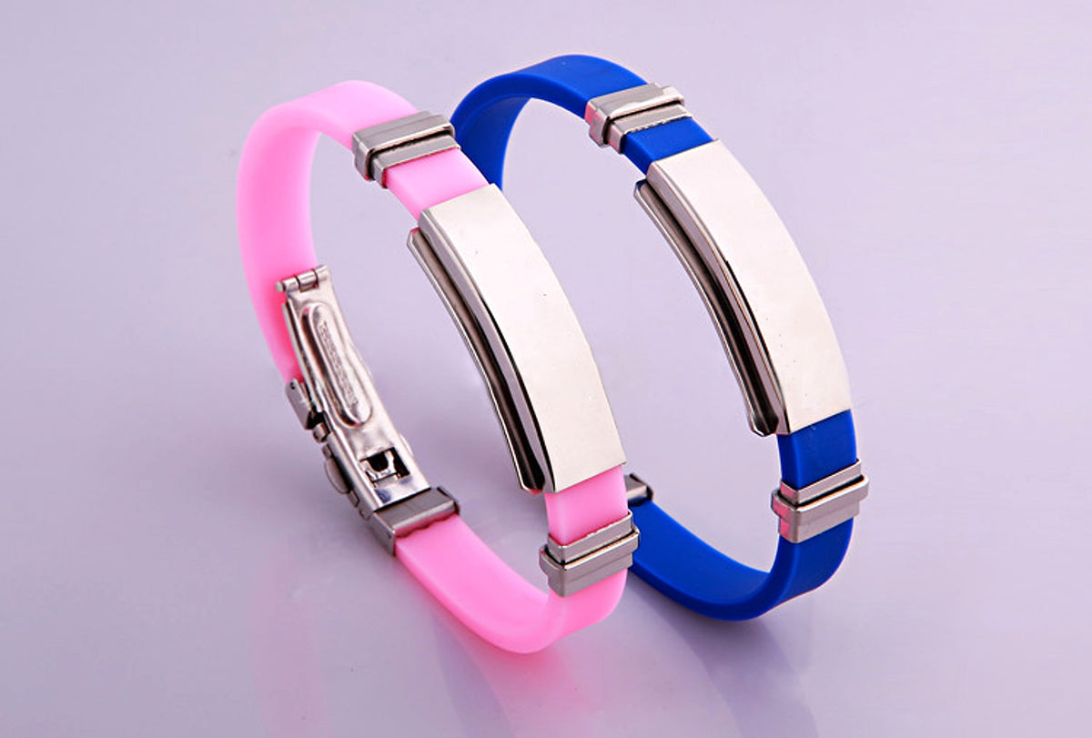 Titanium steel silicone bracelet - enhanced image 2