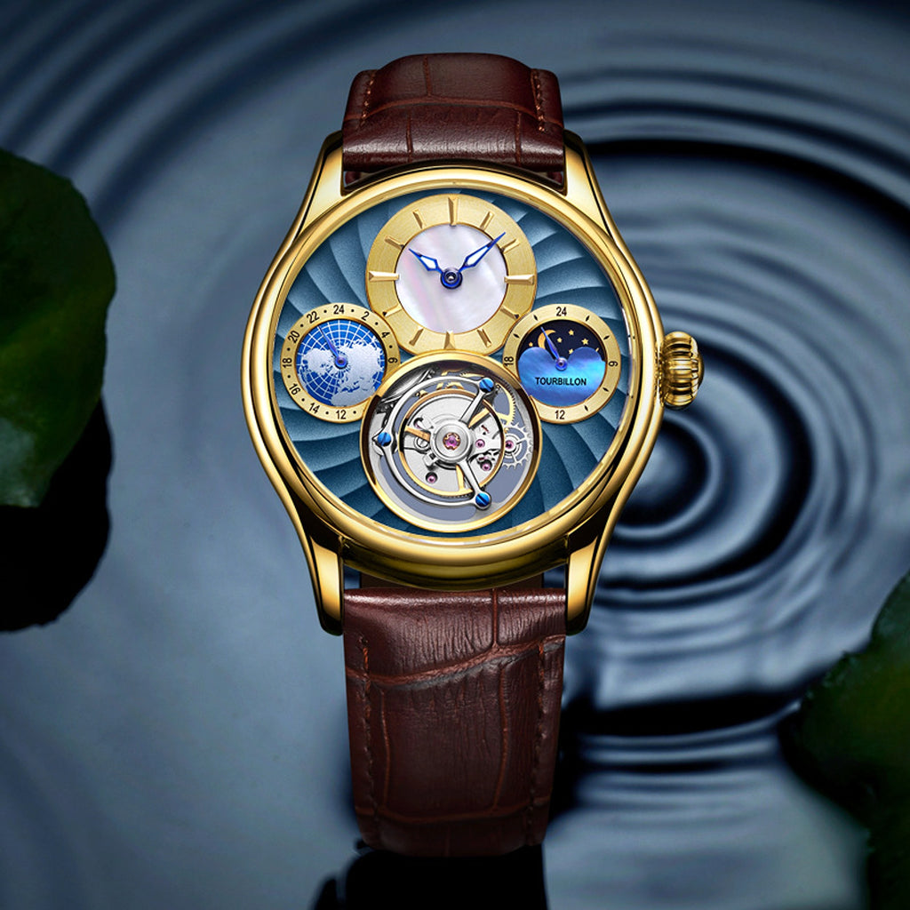 Tourbillon Hollow automatic men's business mechanical watch - enhanced image 2