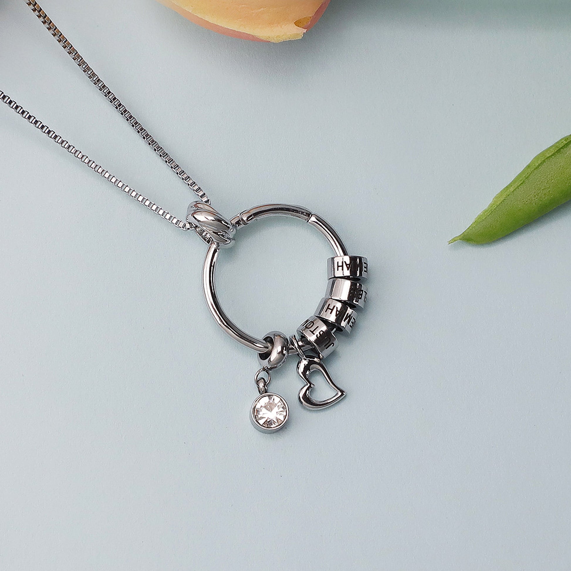 Trendy Love Pendant Exclusive Lettering Necklace With Diamonds - enhanced image 2