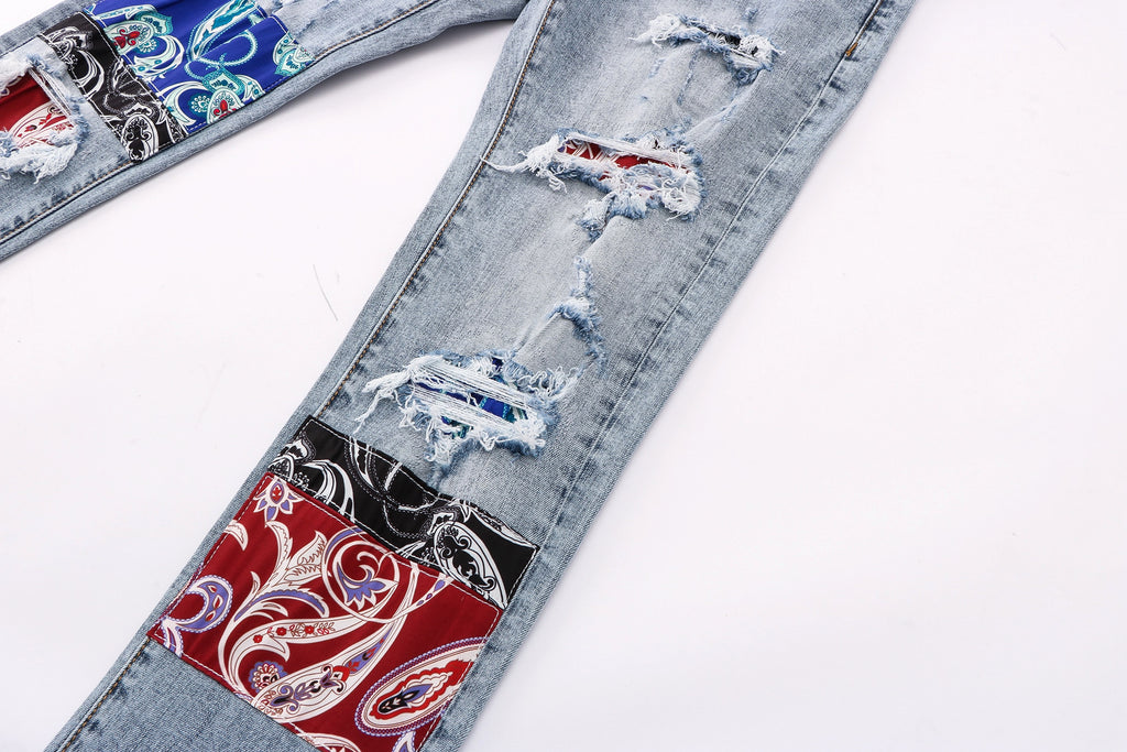 Trendy Washed White Scum Men's Jeans – Slim Fit, Hand-Finished - enhanced image 2