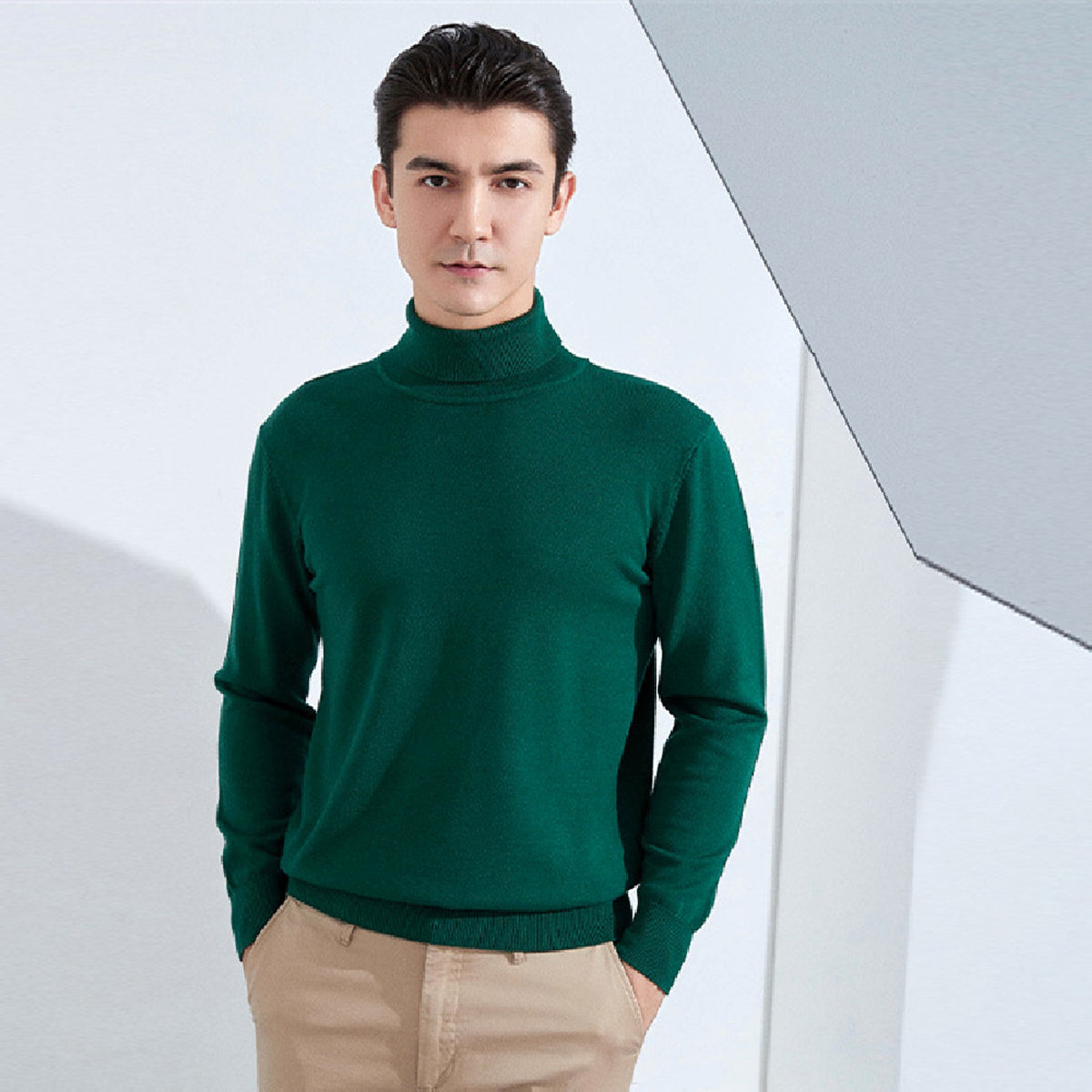 Turtleneck Sweater Men's Casual All-match Bottoming Shirt - enhanced image 2