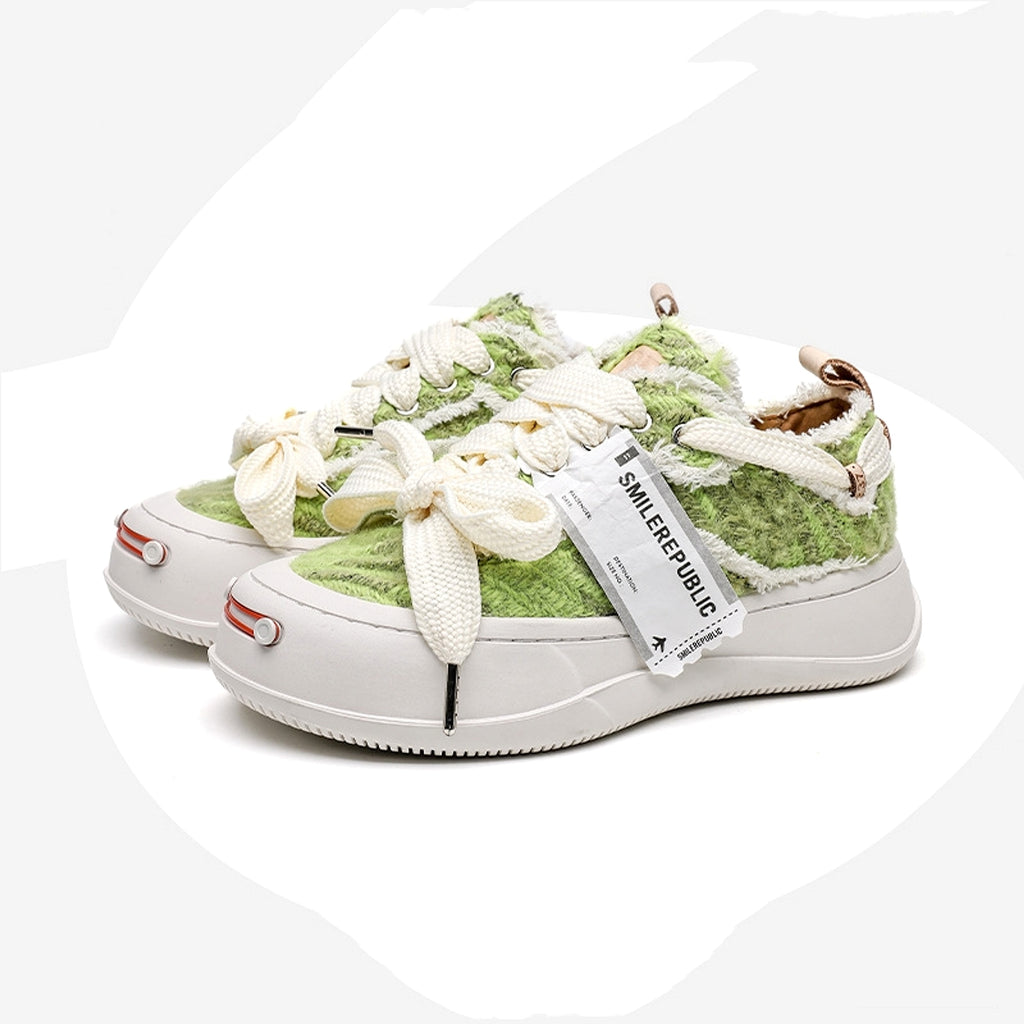 UrbanEdge™ – Green Canvas Platform Sneakers (K-Edition) - enhanced image 2