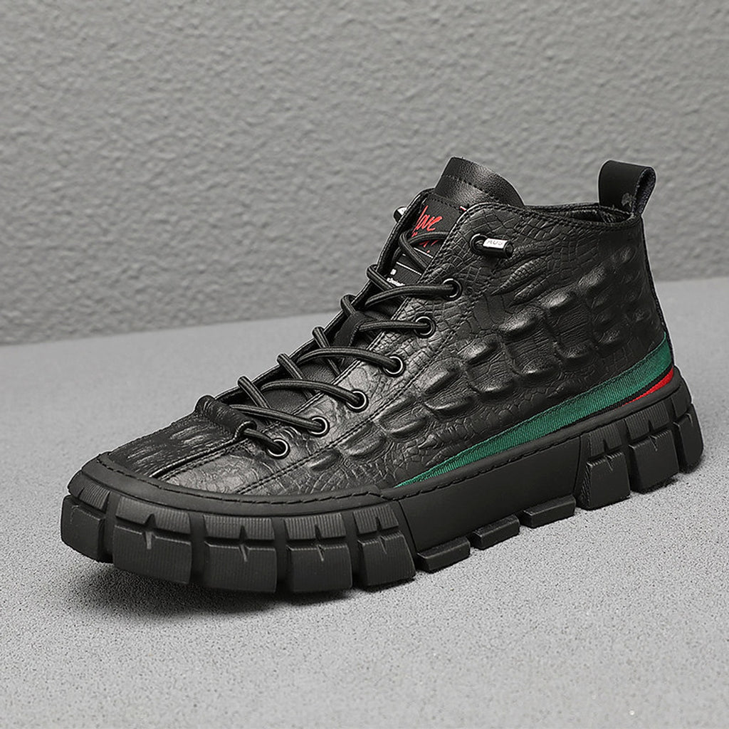 UrbanEdge™ – Men’s High-Top Leather Boots with Warm Lining - enhanced image 2