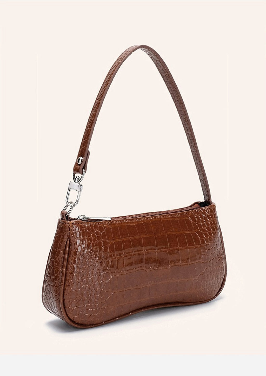 Velveta™ – Croco Gloss Baguette Bag - enhanced image 2