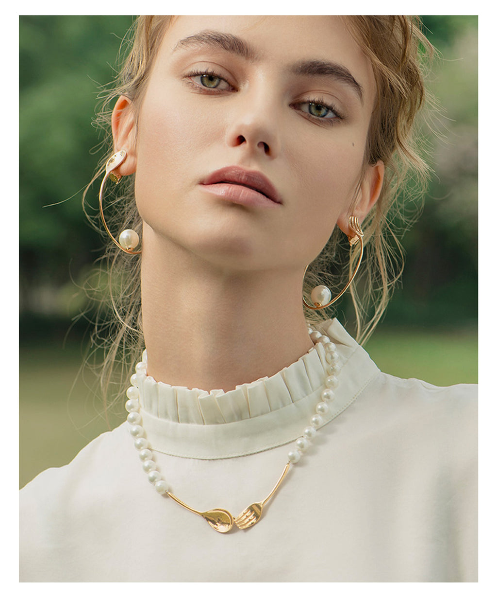 Vintage premium pearl necklace - enhanced image 2