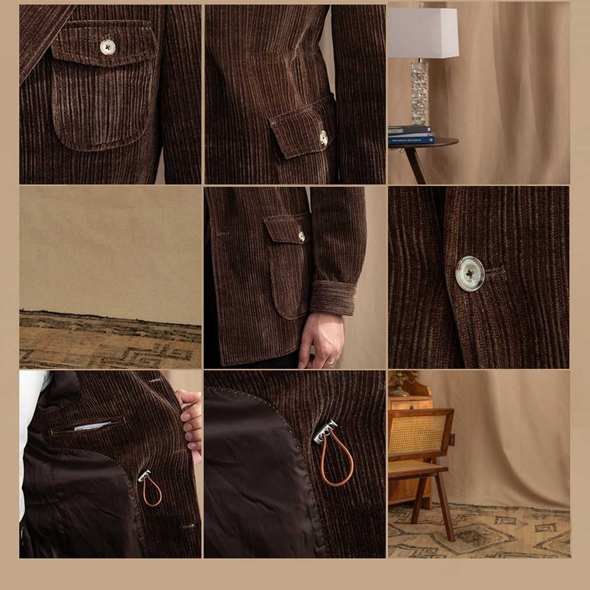 Warm Winter Chenille Hunting Jacket Men - enhanced image 2