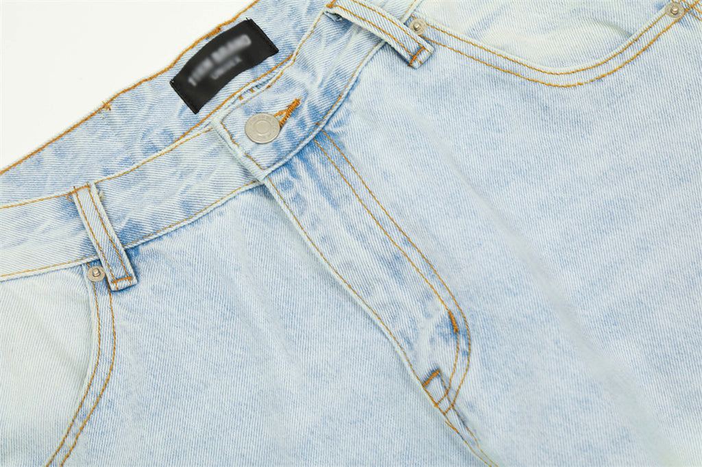 Wash Light Color Cargo Jeans Men - enhanced image 2