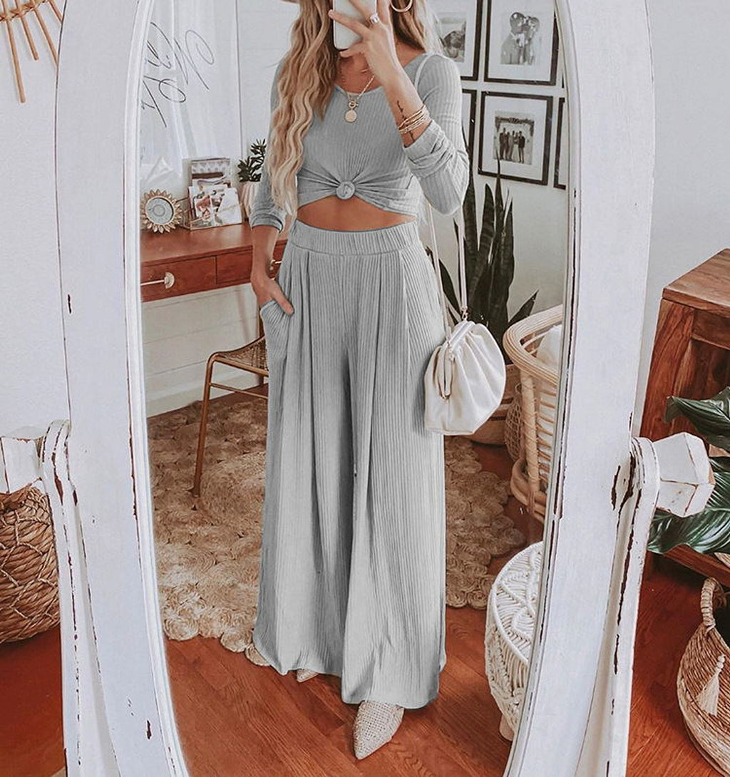 Wide leg pants jumpsuit - enhanced image 2