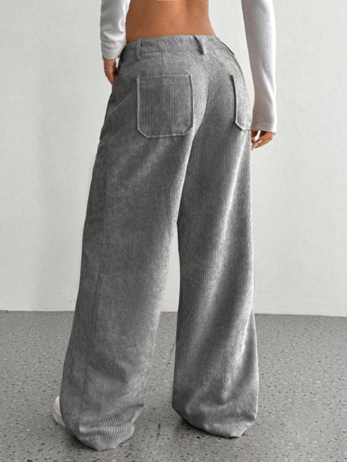 Wide Leg Pants with Pockets - enhanced image 2