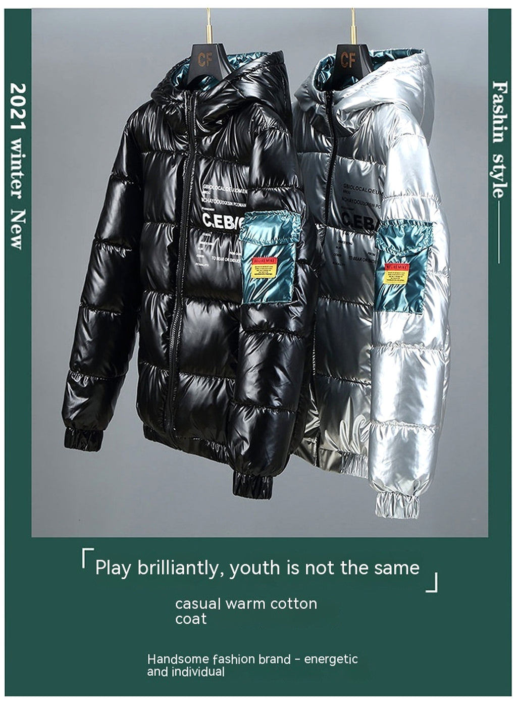 Winter Down Thick  Jacket Men - enhanced image 2