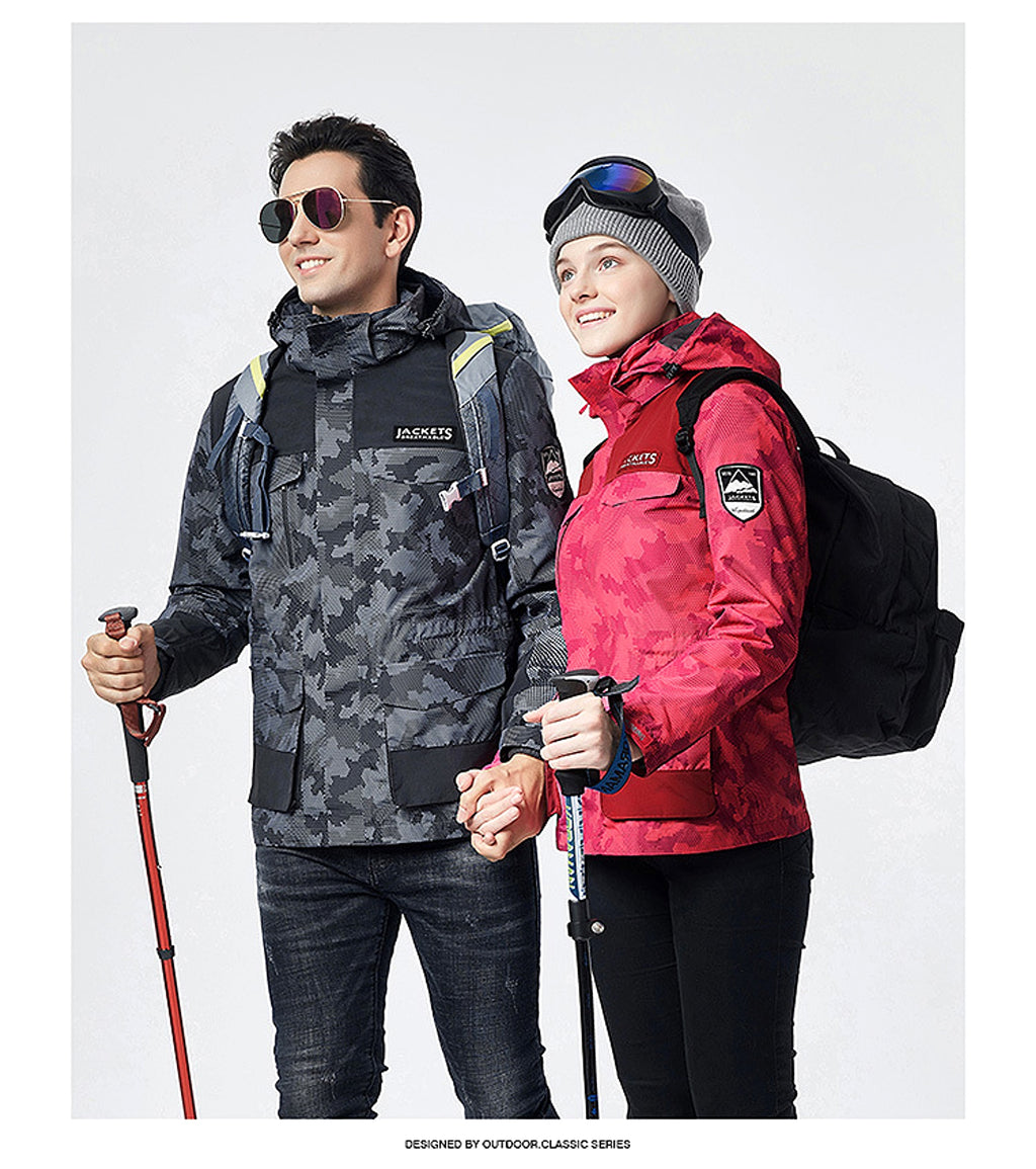 Winter Men Ski Jacket Waterproof Windproof Breathable Warm Softshell Long Sleeved Coat - enhanced image 2