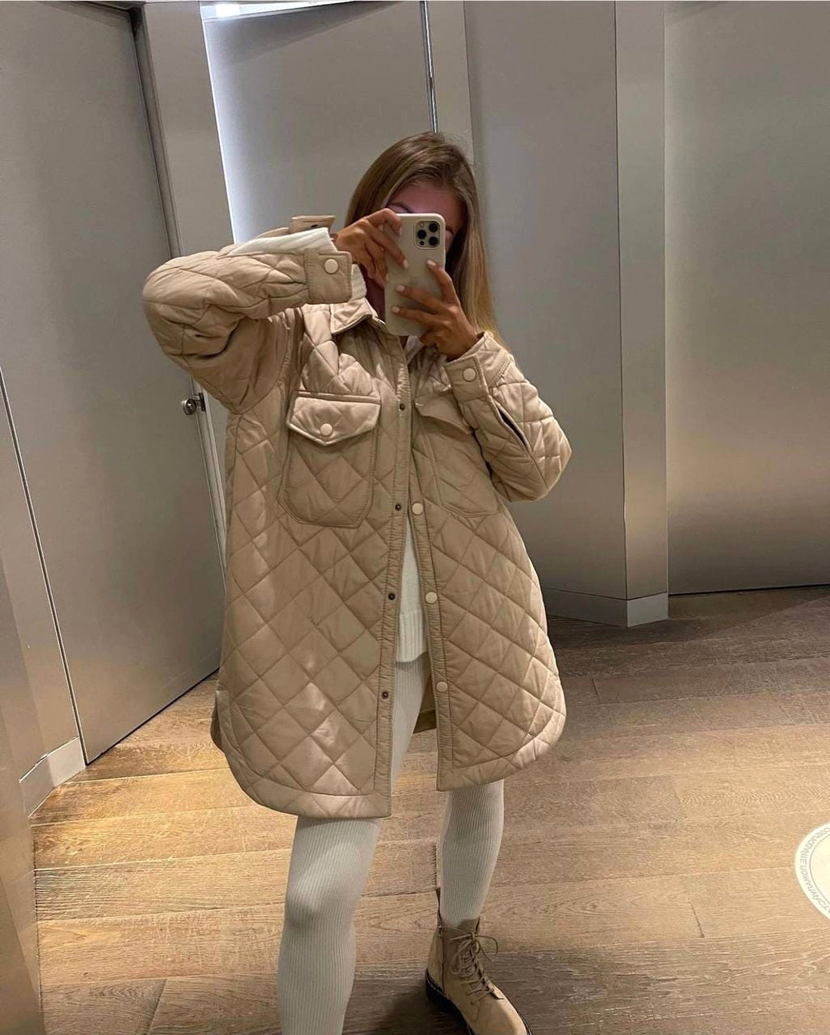 A.1 Women Rhombus Cotton-padded Jacket - enhanced image 2