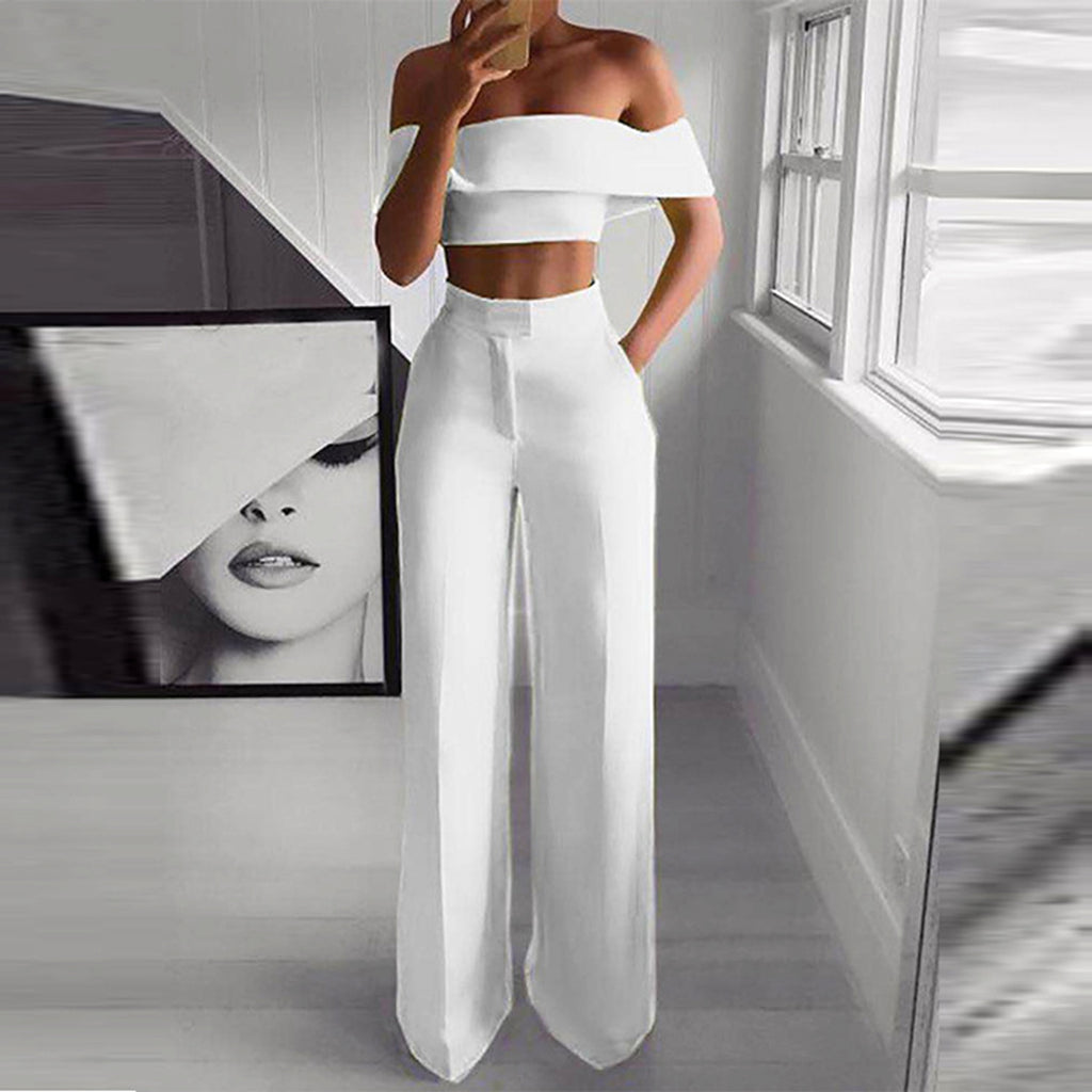 FlexiChic™ – Wide Leg Pants & Crop Top Two-Piece Set - enhanced image 2