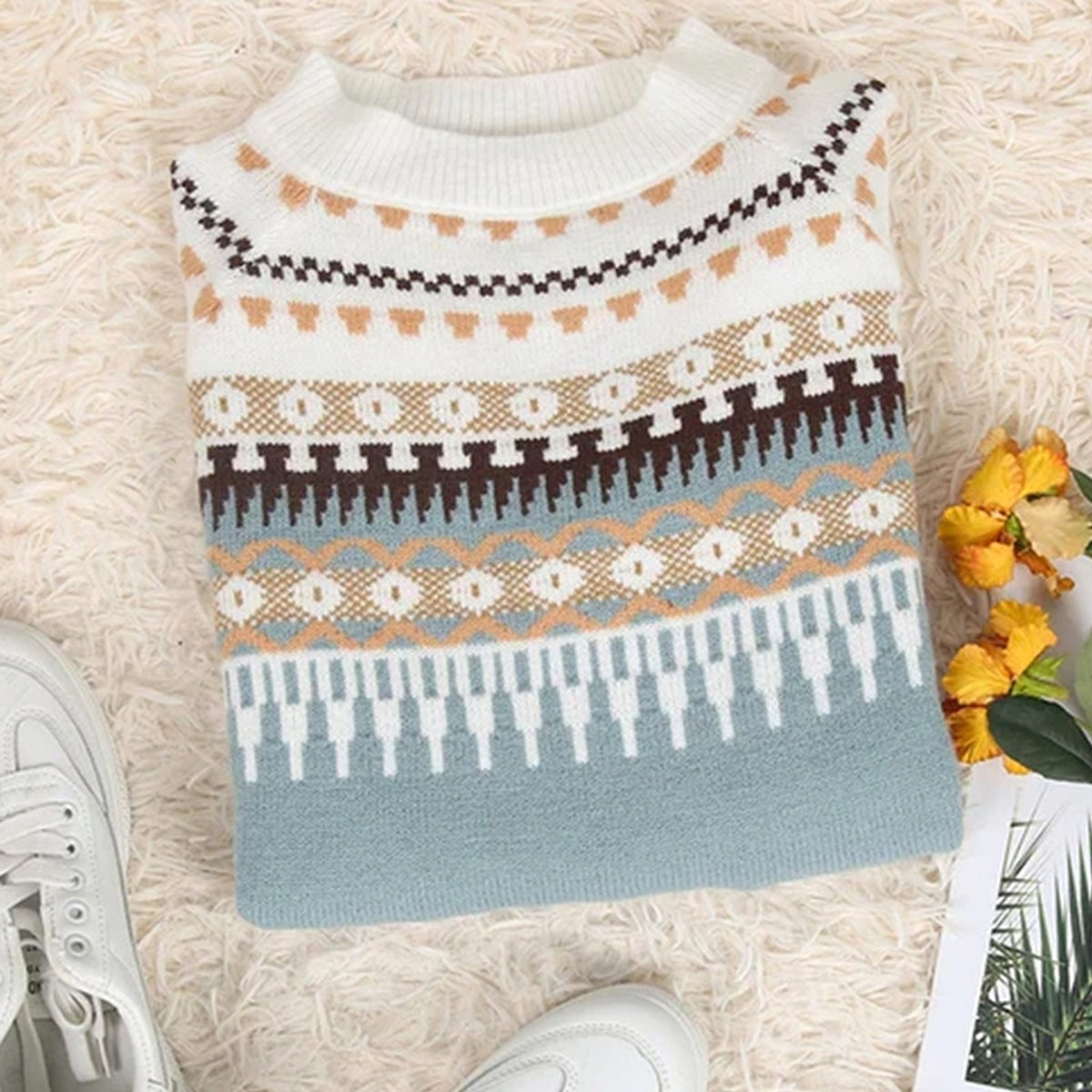 Women's Casual Laid-back Style Sweater - enhanced image 2