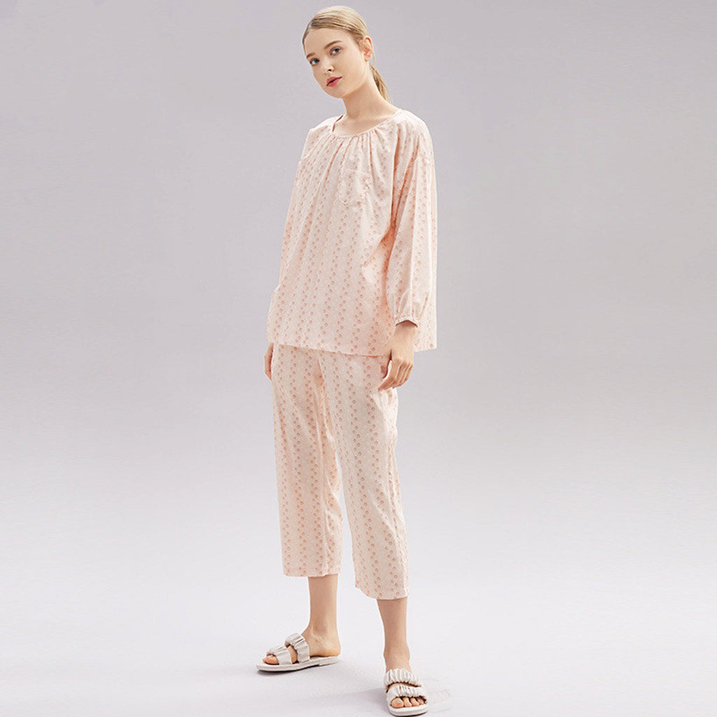 Women's Cotton Pajamas Spring Long-sleeved Homewear Thin New
